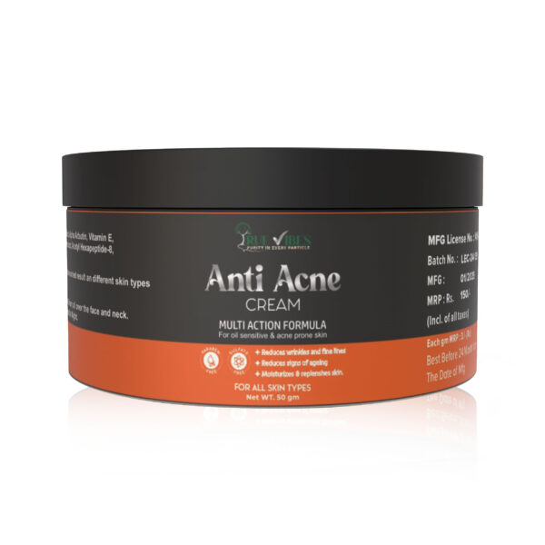 Anti Acne Cream (Multi-Action Formula) Suitable for oily & acne-prone skin Mild & pleasant