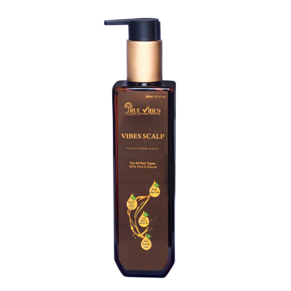 Vibes Scalp Hair Oil, 100% Natural with Herbal Extracts and Essential Oils, Reduces Hair Fall, Promotes Hair Growth, Lightweight & Non-Sticky, Suitable for All Hair Types - 200ml